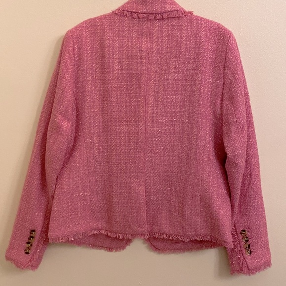 NWT Ann Taylor Newbury Blazer in Pink Tweed - Picture 12 of 12